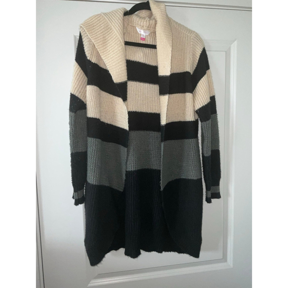 No Boundaries Juniors Hooded Cocoon Cardigan‎ Sweater Midweight - Picture 3 of 8